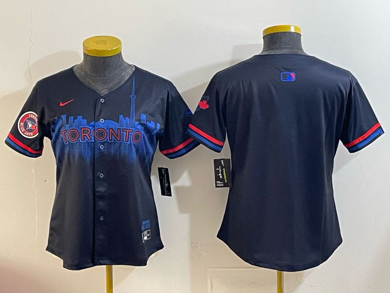 Women 2025 Toronto Blue Jays Blank black Joint Name Nike MLB Jersey style 002